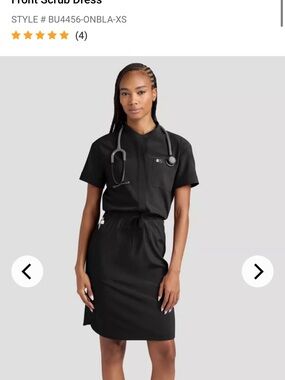 Uniform Advantage Black Front Scrub Dress